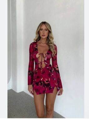 NWT Outcast Ally Mesh Mini Dress Size XXS
